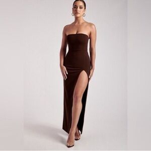 Meshki Chocolate Brown Maxi Dress